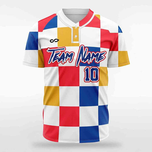 Mondrian - Customized Men's Sublimated 2-Button Baseball Jersey