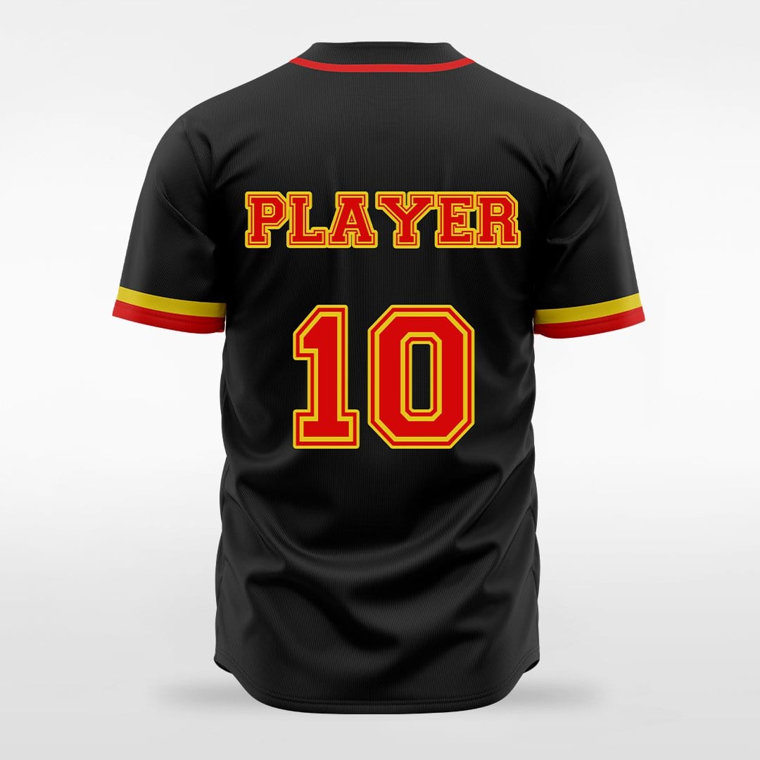 Dark Knight - Customized Men's Sublimated Full-Button Baseball Jersey