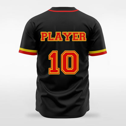 Dark Knight - Customized Men's Sublimated Full-Button Baseball Jersey